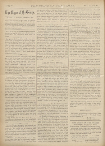 Signs of the Times, 1888, issue 47 miniatura