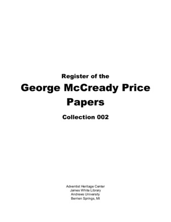 A Register of the George McCready Price Papers (Collection 002) Thumbnail