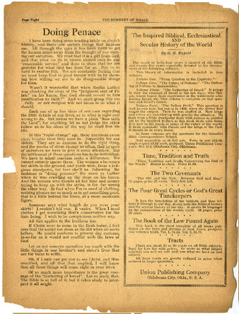 The Remnant of Israel | November, 1928 Thumbnail