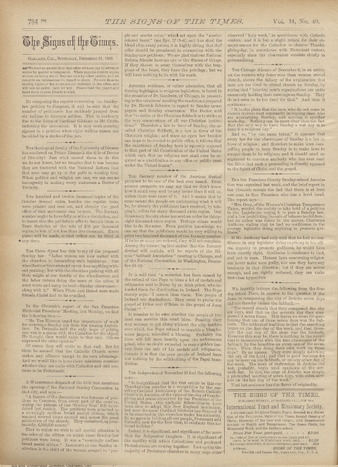 Signs of the Times, 1888, issue 49 Miniature