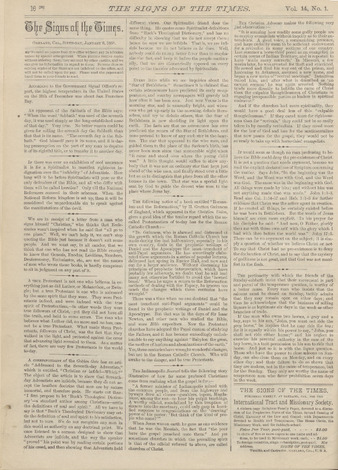 Signs of the Times, 1888, issue 1 miniatura