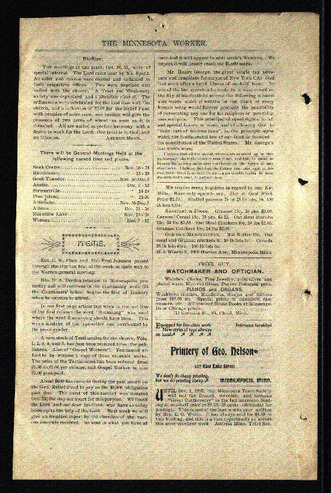 The Minnesota Worker | November 3, 1897 Thumbnail
