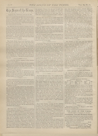 Signs of the Times, 1888, issue 2 Miniature