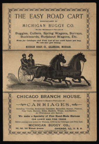 The Easy Road Cart manufactured by Michigan Buggy Co. Thumbnail
